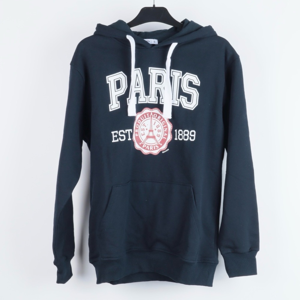 Paris Graphic Hoodie - dark navy
